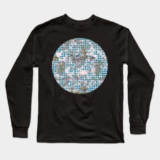 Modern abstract distressed texture digital Long Sleeve T-Shirt